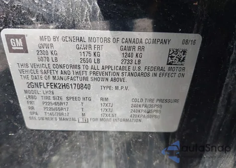 2017 Chevrolet Equinox Lt from USA, damaged, VIN 2GNFLFEK2H6170840